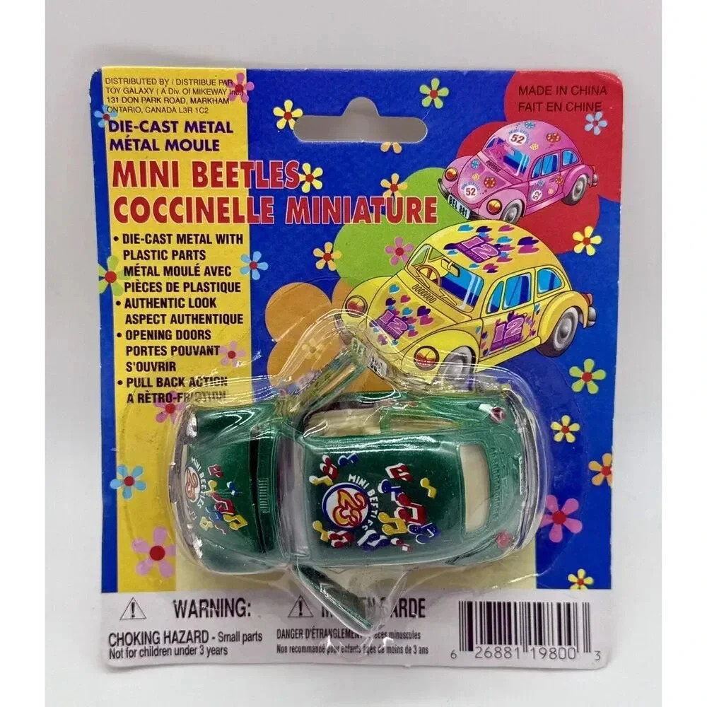 Toy Galaxy Mini Beetles #23 Pull Back Action‎ Die Cast Metal Plastic Parts Green
